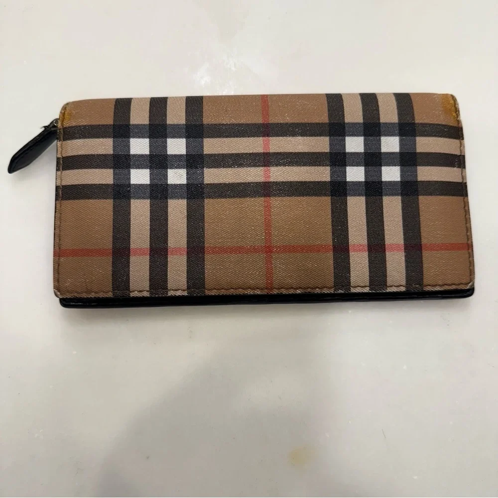 Genuine Burberry Unisex Long Wallet Nova Check With Certificate of Authenticity
